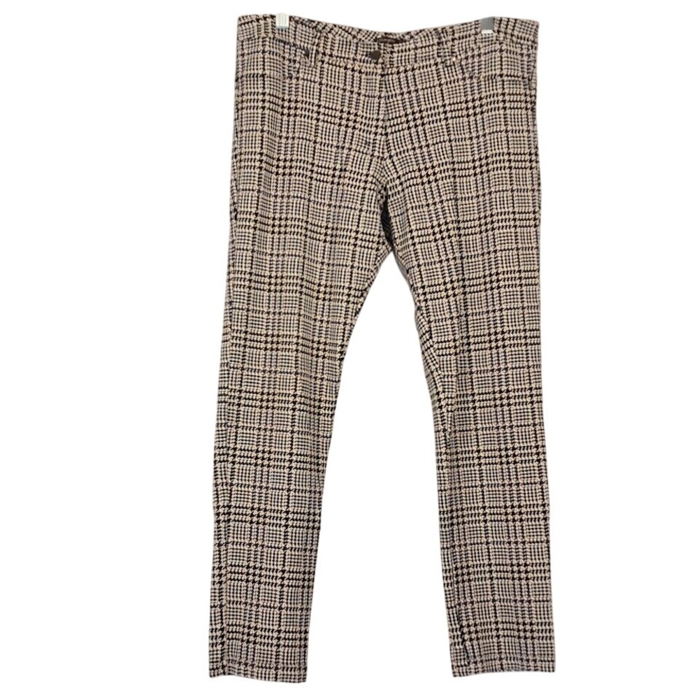 J. McLaughlin Black and White Plaid Ankle Pants